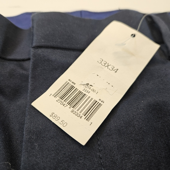 Banana Republic NWT Pants Mens 33 x 34 Navy BLUE Slim Fit Non Iron Dress Stretch - Picture 6 of 11